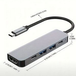 5 in 1 USB-C Hub with HDMI and USB Ports